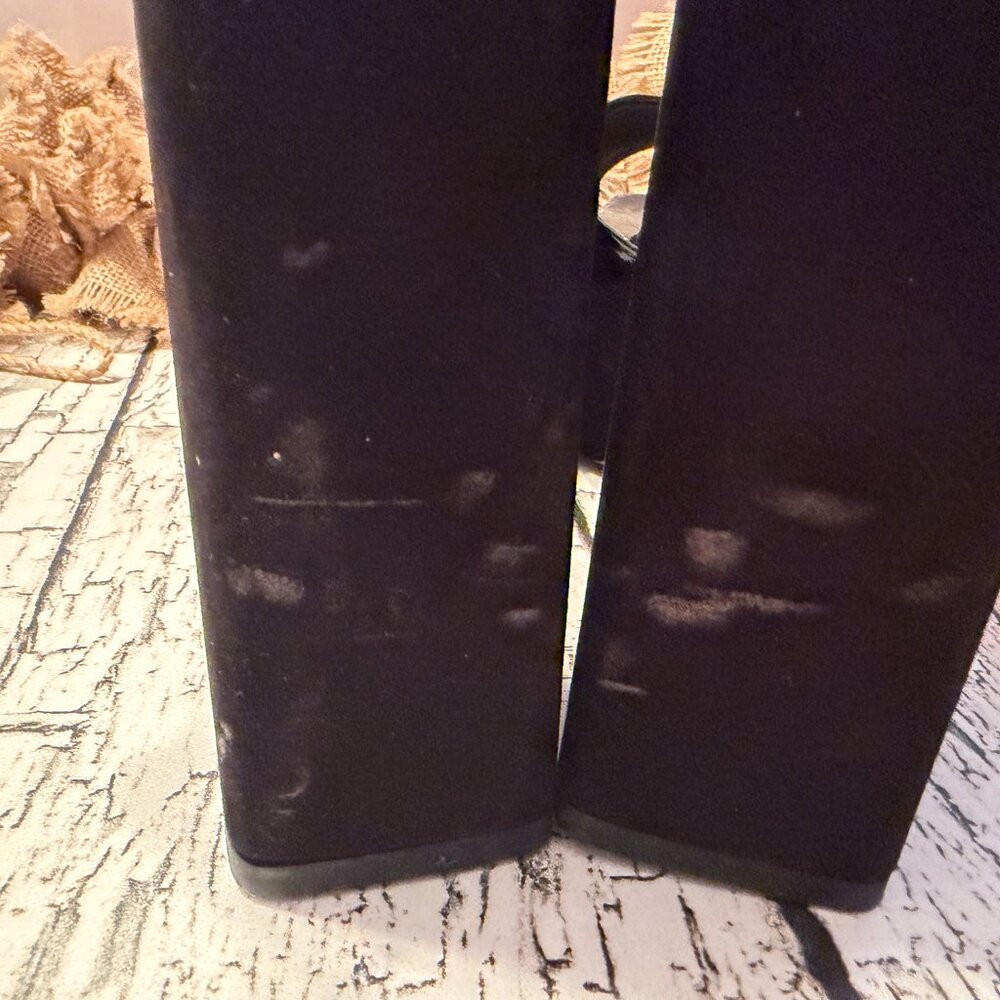 Womens Maeve Anthropologie Platform Ankle Buckle Heels Black Size 40 - Picture 5 of 7